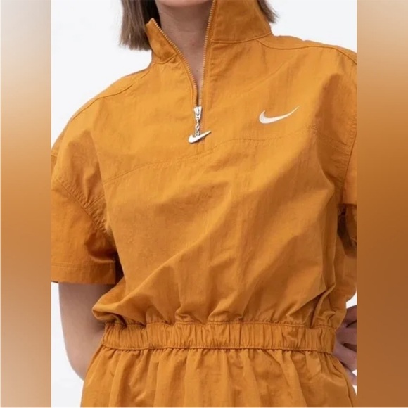 NIKE Desert Ochre Sportswear Swoosh Woven Dress NWT - Picture 5 of 16
